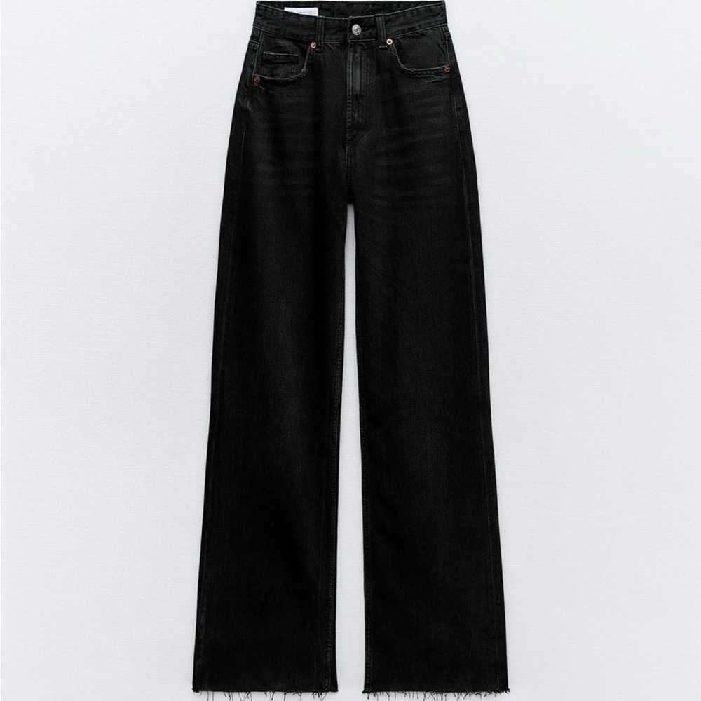 ZARA High Rise Wide Leg Jeans